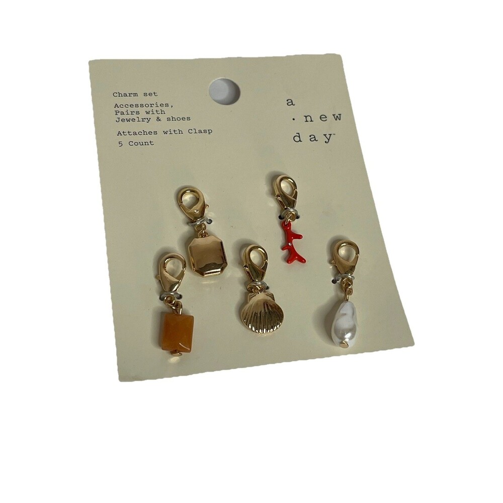 a new day nautical Charm set Gold